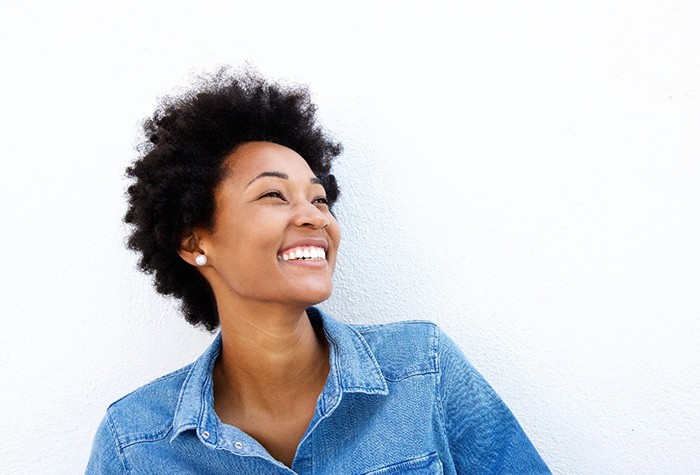 Woman after gum recontouring in Salmon Creek